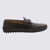 TOD'S TOD'S DARK BROWN LEATHER CITY GOMMINO LOAFERS 