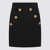 Balmain Balmain Knitted Skirt With Buttons Black