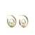 COMPLETED WORKS COMPLETED WORKS RECYCLED SILVER EARRINGS W/ FWP , TOP AZ ACCESSORIES 14CT GOLD PLATE