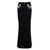 ROTATE Birger Christensen Black Maxi Skirt With Jewel Details Along The Pockets In Cotton Denim Woman BLACK