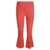 VIA MASINI 80 Via Masini 80 Flared Cropped Suede Trousers RED