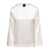 PLAIN White Long-Sleeved Blouse In Stretch Silk Woman WHITE