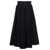 PLAIN Black Maxi Pleated Skirt With Zip Fastening Woman BLACK