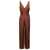 IVY & OAK 'Patricia' Brown V Neck Jumpsuit with Belt in Acetate Woman BROWN