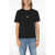 MSFTSREP Contrasting Maxi Printed On The Back Crew-Neck T-Shirt Black