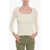 AERON Squared Neck Finesse Ribbed Sweater White