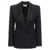 Alexander McQueen Alexander McQueen Double-Breasted Blazer With Satin Details Black