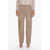 Fabiana Filippi Suede-Leather Flared Pants With Knitted Side Bands Beige