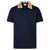 Burberry Burberry Check Collar Cotton Polo Shirt BLUE