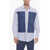 Neil Barrett Popeline Striped Shirt With Maxi Pockets Blue