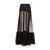 Saint Laurent Saint Laurent Flounced Long Skirt BROWN