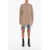 Diesel Crew-Neck D-Rolly Sweat Dress With Asymmetrical Chiffon Brown