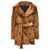 ATLEIN Atlein 'Crushed Velvet' Coat BROWN