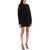 GIUSEPPE DI MORABITO Knitted Mini Dress With Rhinestone-Studded Tubular BLACK