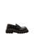 Dolce & Gabbana Black Squared-Toe Loafers With Chunky Platform In Leather Man Black