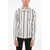 WALES BONNER Linen And Silk-Blend Depara Shirt With Striped Pattern Black & White