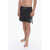 Nike Swim Solid Color Swim Shorts With Logoed Side Band Black