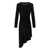 Elisabetta Franchi ELISABETTA FRANCHI BLACK ASYMMETRIC DRESS WITH NECKLACE Black