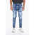 DSQUARED2 Tapered Fit Distressed Effect Tidy Biker Jeans Blue