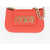Versace Jeans Couture Faux Leather Shoulder Bag With Golden Chain An Orange