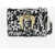 Versace Jeans Couture Printed Faux Leather Shoulder Bag With Maxi Go Black & White