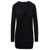 Versace Black Fitted Minidress With Cut-Out Detail In Viscose Woman Black