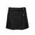 Versace Black Mini Lurex Skirt With Silver-Tone Hardware In Wool Blend Woman Black