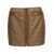 Versace Brown Mini -Skirt with All-Over Logo Lettering Print in Canvas Woman Brown