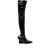 Givenchy GIVENCHY Leather over the knee heel boots Black