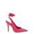 THE ATTICO Pointed Toe Pumps with Strap Detail in Pink Leather Woman Pink