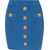 Balmain Balmain Embossed-Buttons Knit Mini Skirt Blue
