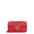Gucci GUCCI GG MARMONT LEATHER SHOULDER BAG RED