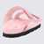 Palm Angels PALM ANGELS PINK LEATHER LOGO SANDALS 