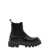 Dolce & Gabbana Black Chelsea Ankle Boots with Chunky Platform with Logo Plaque in Leather Blend Man Black