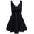 Marni Mini Black Flared Dress with Contrasting Stitching in Stretch Fabbric Woman Marni Black