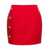 Balmain 4 Buttons Asymetric Short Skirt RED