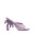 Palm Angels 'Palm Tree' Purple Mules with Palm Tree-Shaped Heel in Leather Woman Violet