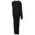 Rick Owens 'Edfu' Long Black One-Shoulder Draped Dress in Silk Blend Woman Black