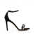 Stuart Weitzman Black Suede Sandals With Crystal Bow Detail Stuart Weitzman Woman Black