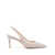 Stuart Weitzman Beige Slingback Pumps with All-Over Glitters in Fabric Woman Beige