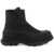 Alexander McQueen Rubberized Fabric Tread Slick Ankle Boots BLACK BLACK