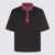 MISSONI BEACHWEAR Missoni Black Multicolour Cotton Zig Zag Polo Shirt BLACK AND MULTICOLOR