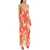 MSGM Maxi Frilled Dress With Tropical Motif RED