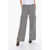 ROTATE Birger Christensen Houndstooth Sparkly Wool Blend Pants Black & White