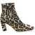 Roger Vivier Leopard Jacquard 'Belle Vivier' Chelsea Boots BEIGE