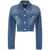 Versace VERSACE STONE WASH DENIM JACKET FABRIC WITH SPECIAL COMPUND CLOTHING Blue