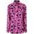 Versace Versace Informal Shirt Floral Silhouette Print Twill Silk Fabric 50%. Clothing Pink & Purple