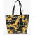 Versace Jeans Couture Reversible Faux Leather Tote Bag With Matched Multicolor