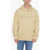 Alyx Cotton Hooded Sweater With Creped Logo Beige