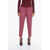 Jil Sander Wool Front-Pleated Trousers With Drawstring Burgundy